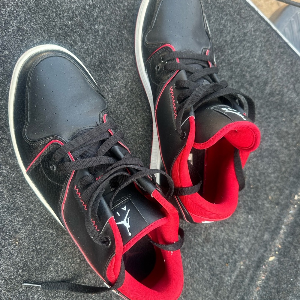 Jordan Black and Red Sneakers